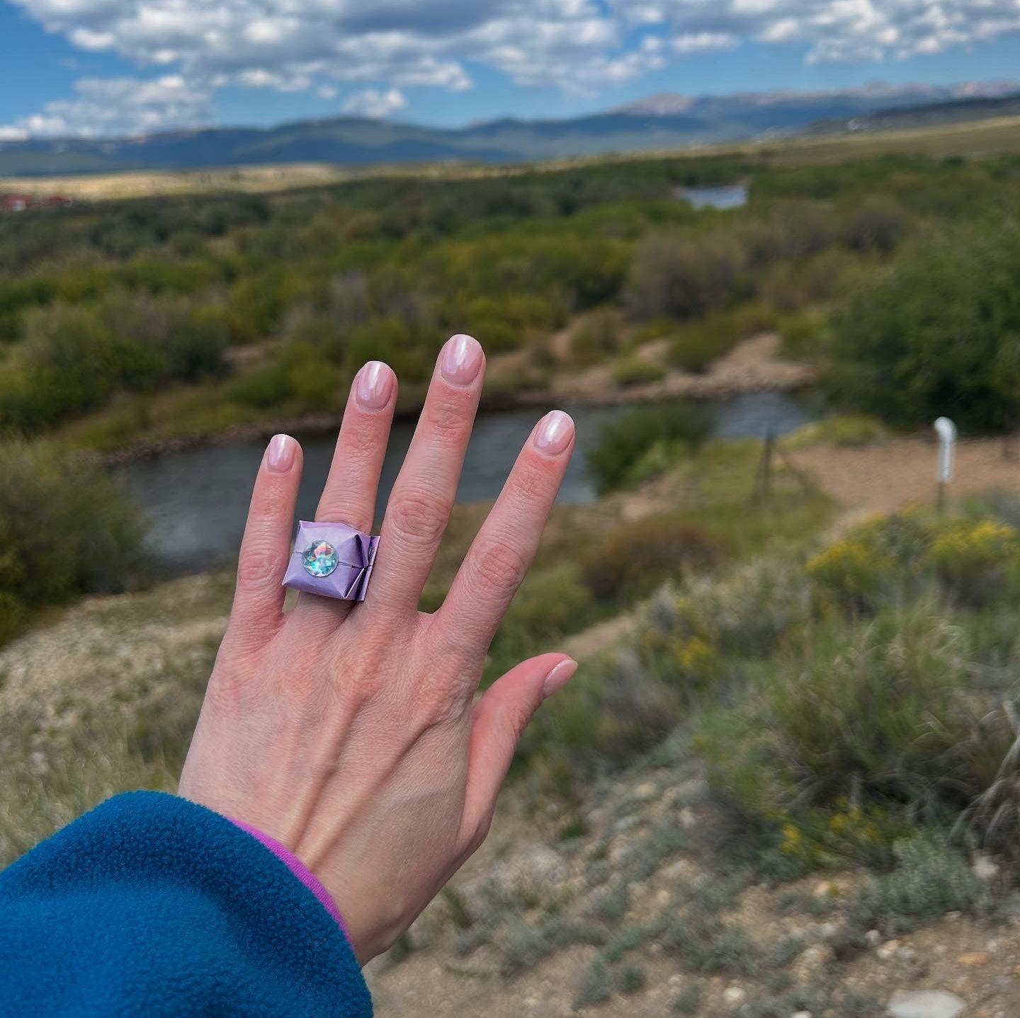 The ring Dan proposed with, then quoted Taylor Swift's "Paper Rings."