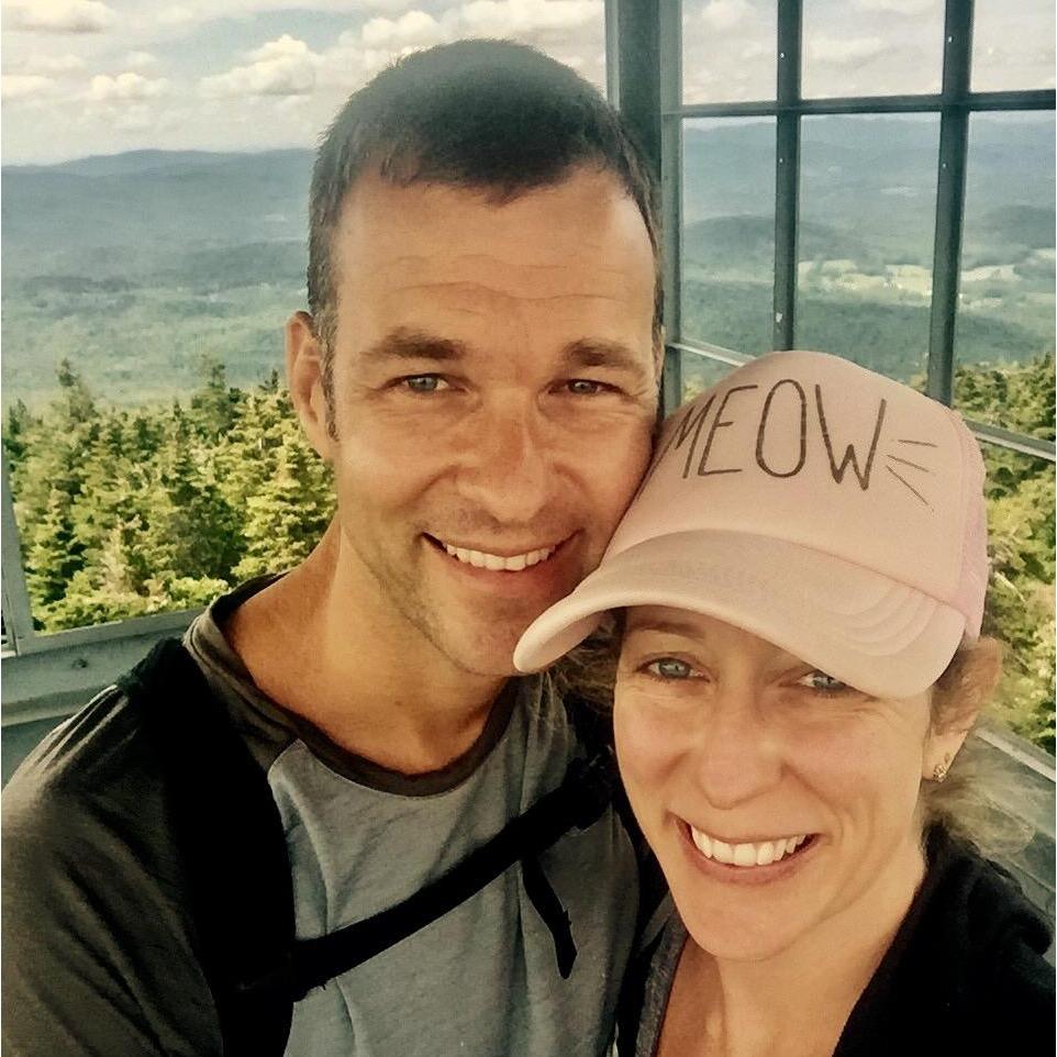 Fire tower at the top of Okemo Mountain hike in Vermont.
