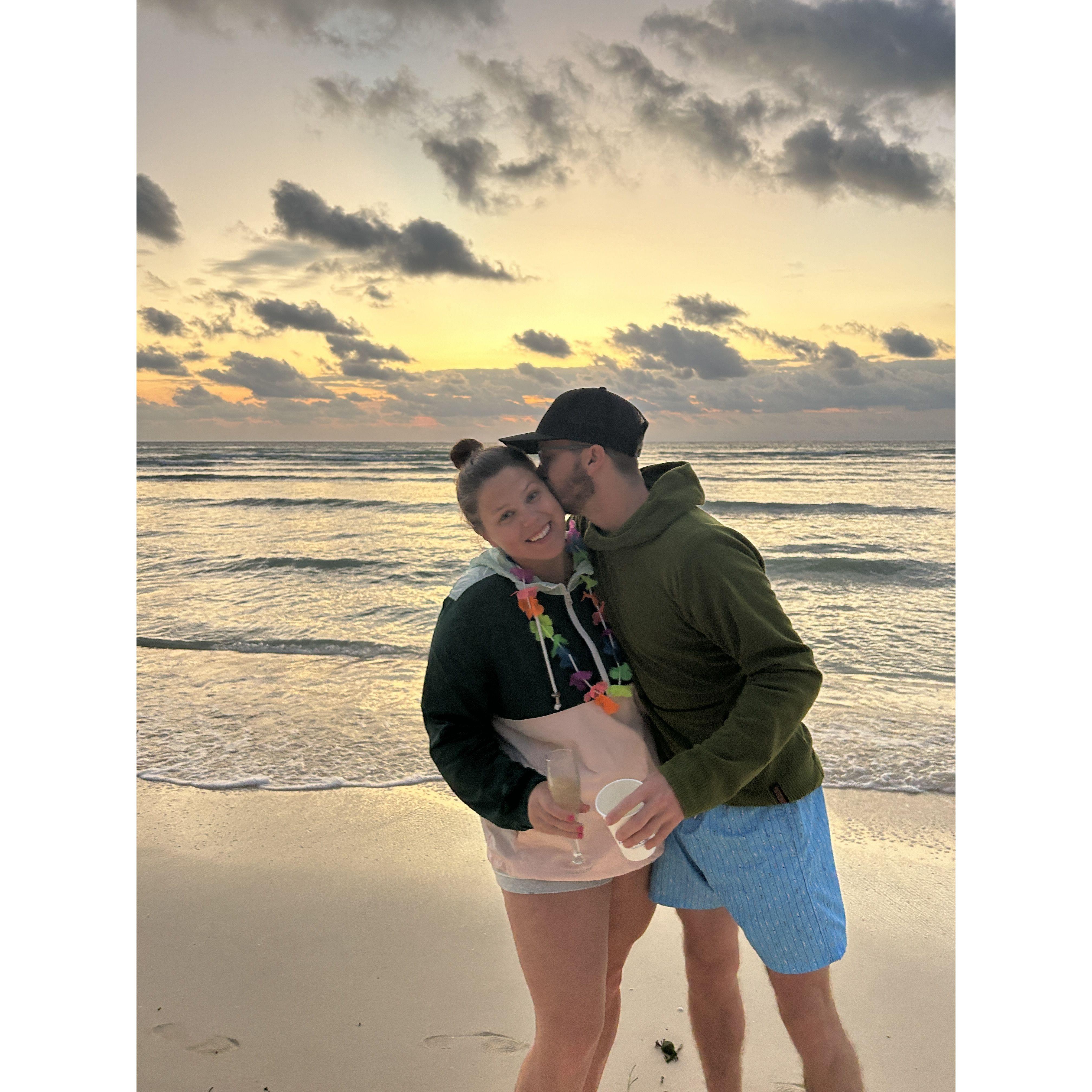 Celebrating Cassie's 30th birthday in Mexico.