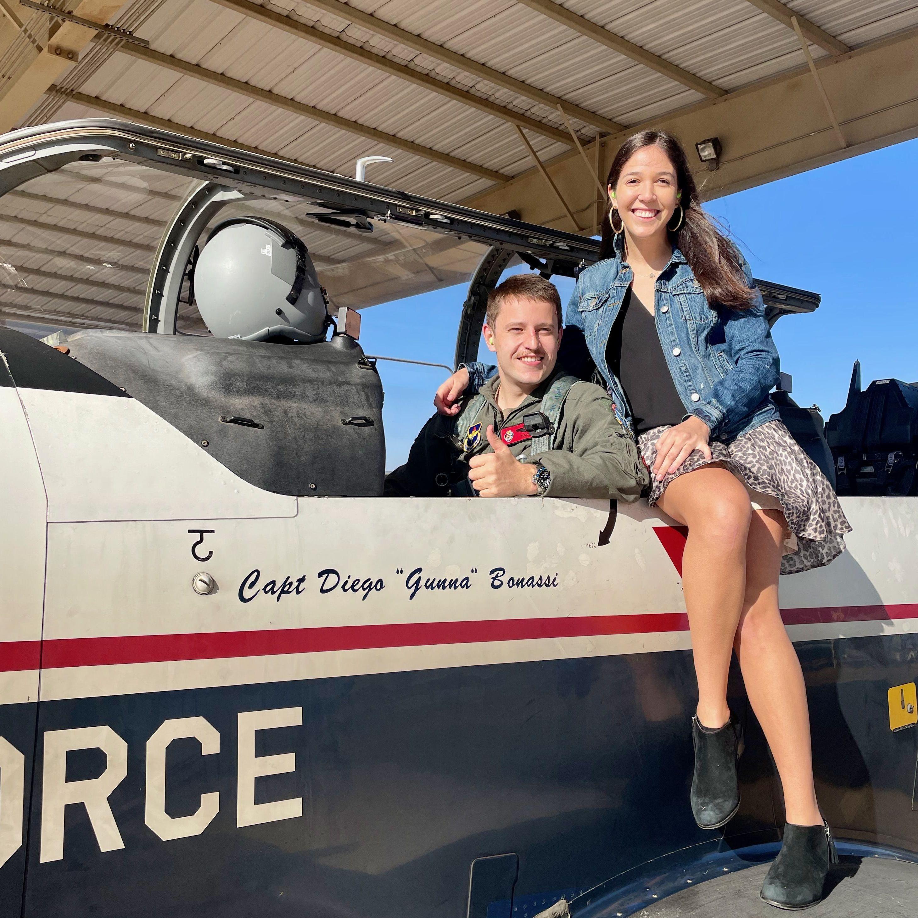 One silver lining of the pandemic is that remote work allowed AG to spend as much time as she wanted in Wichita Falls. This photo is from John's first solo flight in November, 2020.