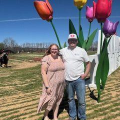 Picking tulips!