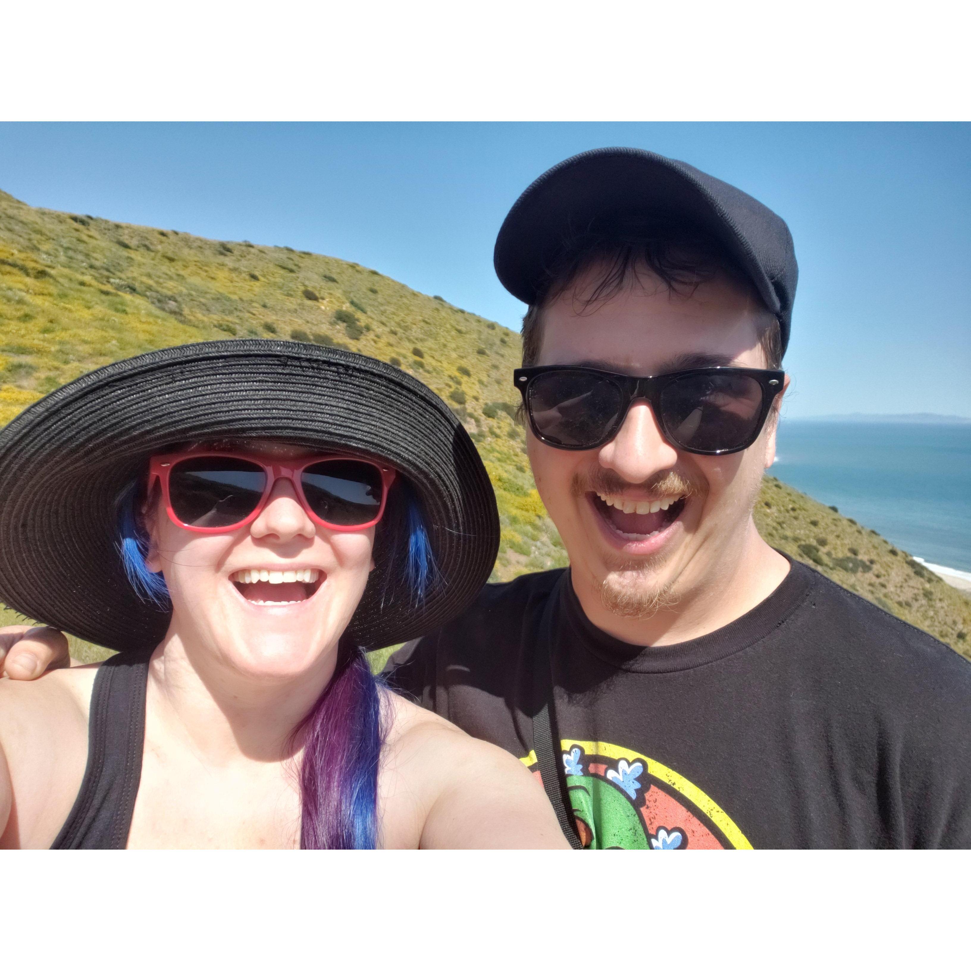 On a four and a half mile hike on the Mugu Peak Trail, near Malibu, CA - April 10, 2019