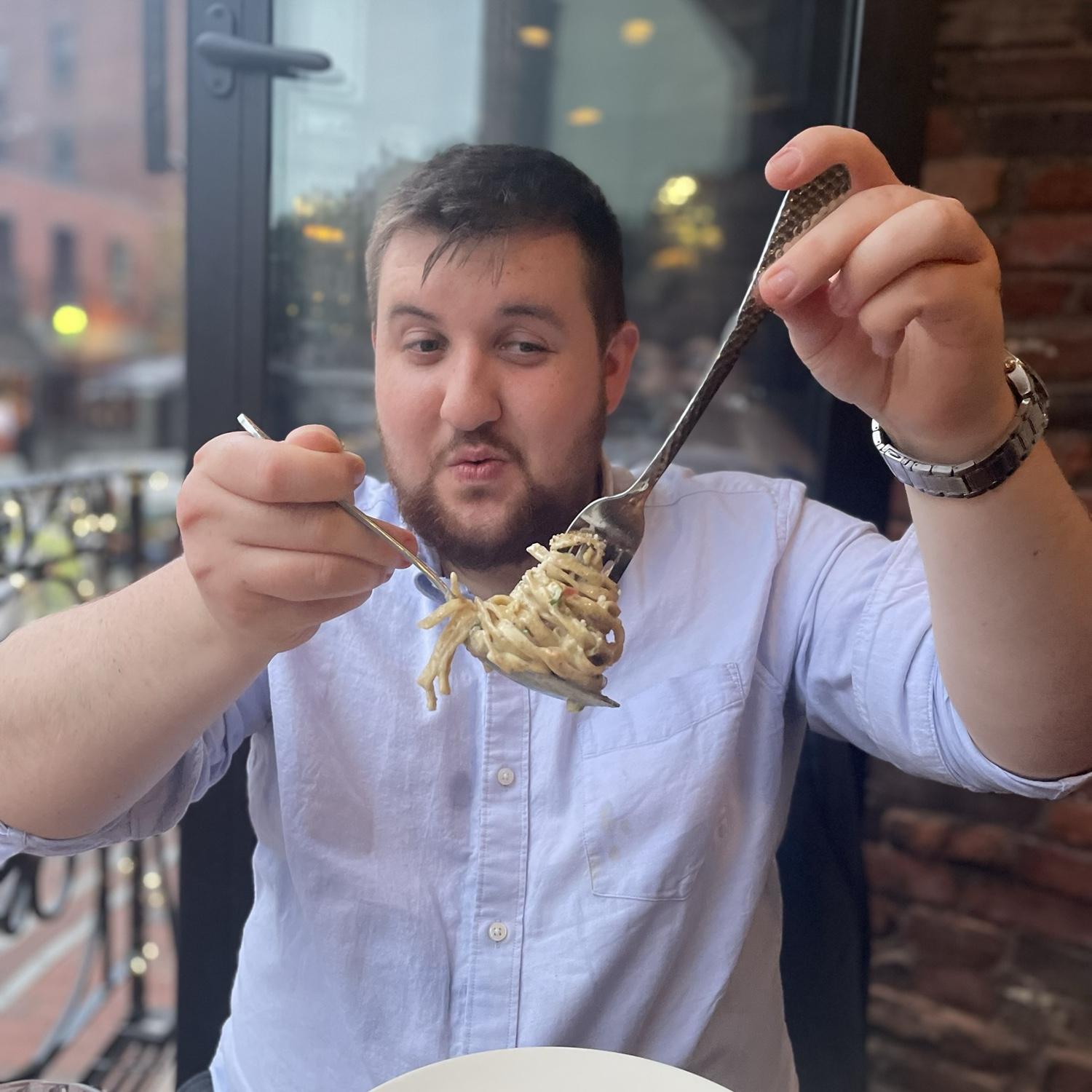 Ooooo, pasta in North End, Boston.