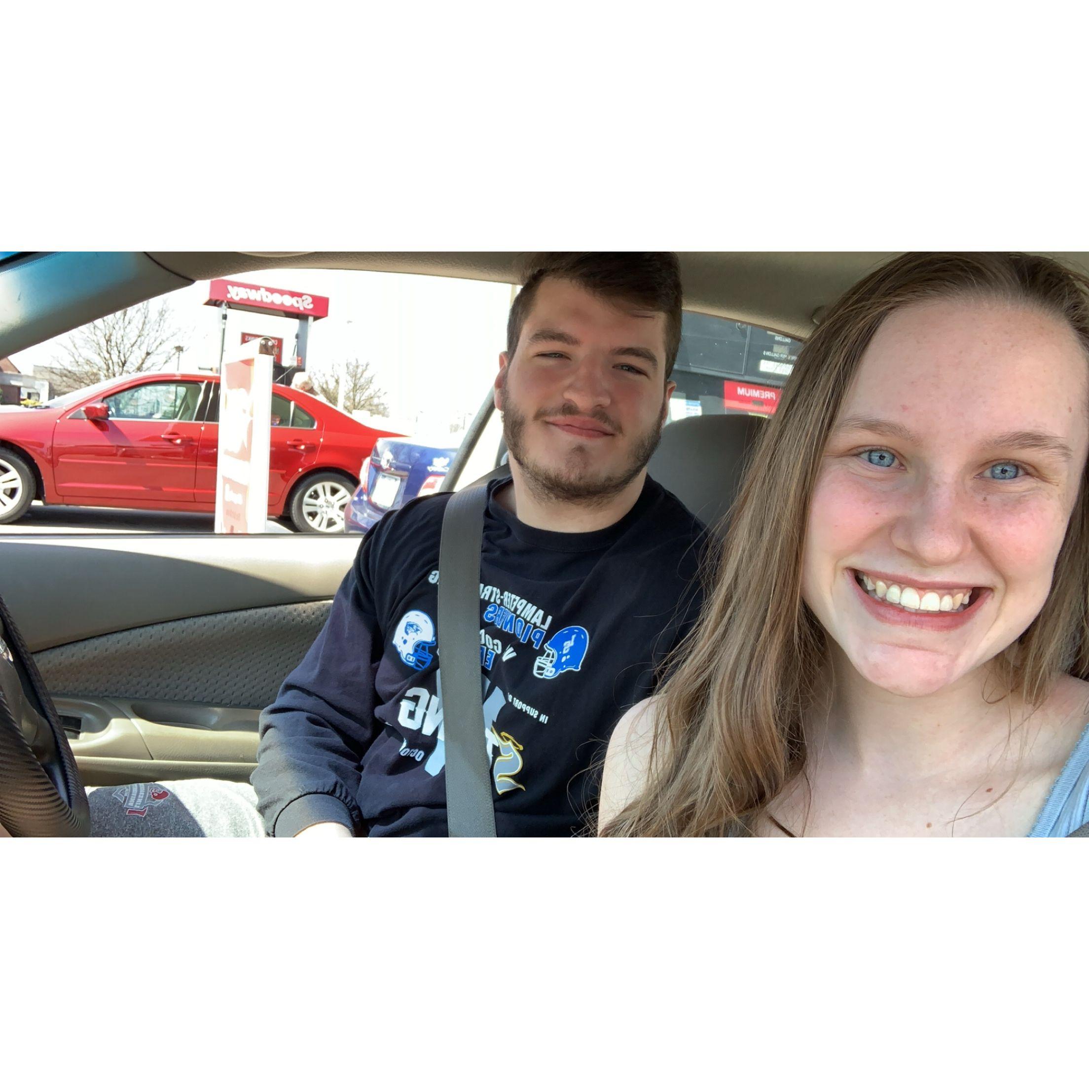 Our first date to see the Pagota in Reading, PA! Turns out it is not the safest area, we weren't alowed out of our cars.. Things I learned: I am the better driver and I really like this guy.