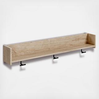 Oliah Wall Mounted Coat Rack Shelf