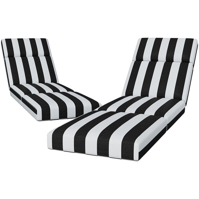2 Pcs Chaise Lounge Cushions Outdoor, 72 x 21 x 4 Inch Lounge Chair Cushions for Outdoor Furniture - Waterproof Lounge Patio Replacement Cushion, 4In Fade-Resistant ThickPatio Chaise Lounge Cushion