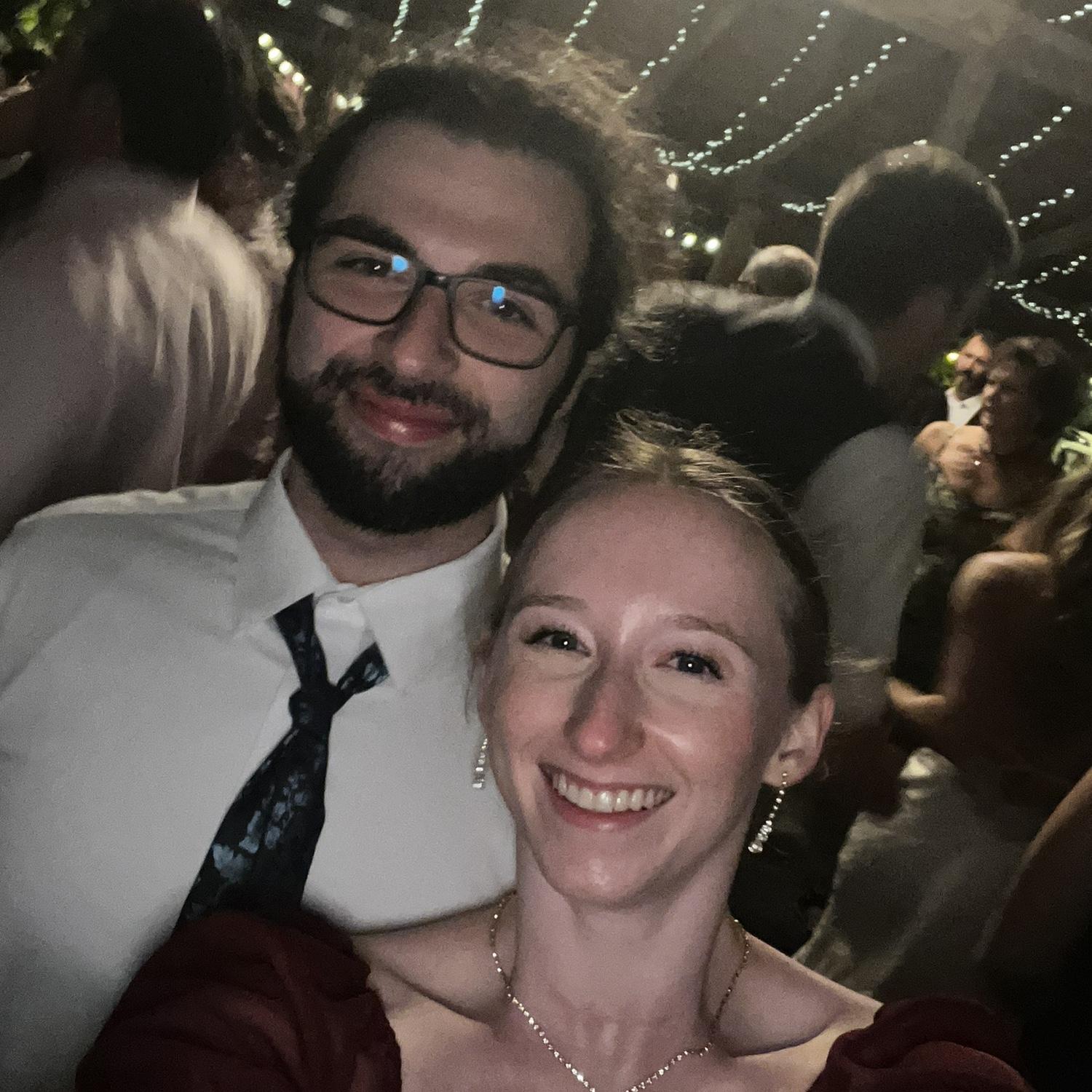At Bailey and Kevin's wedding