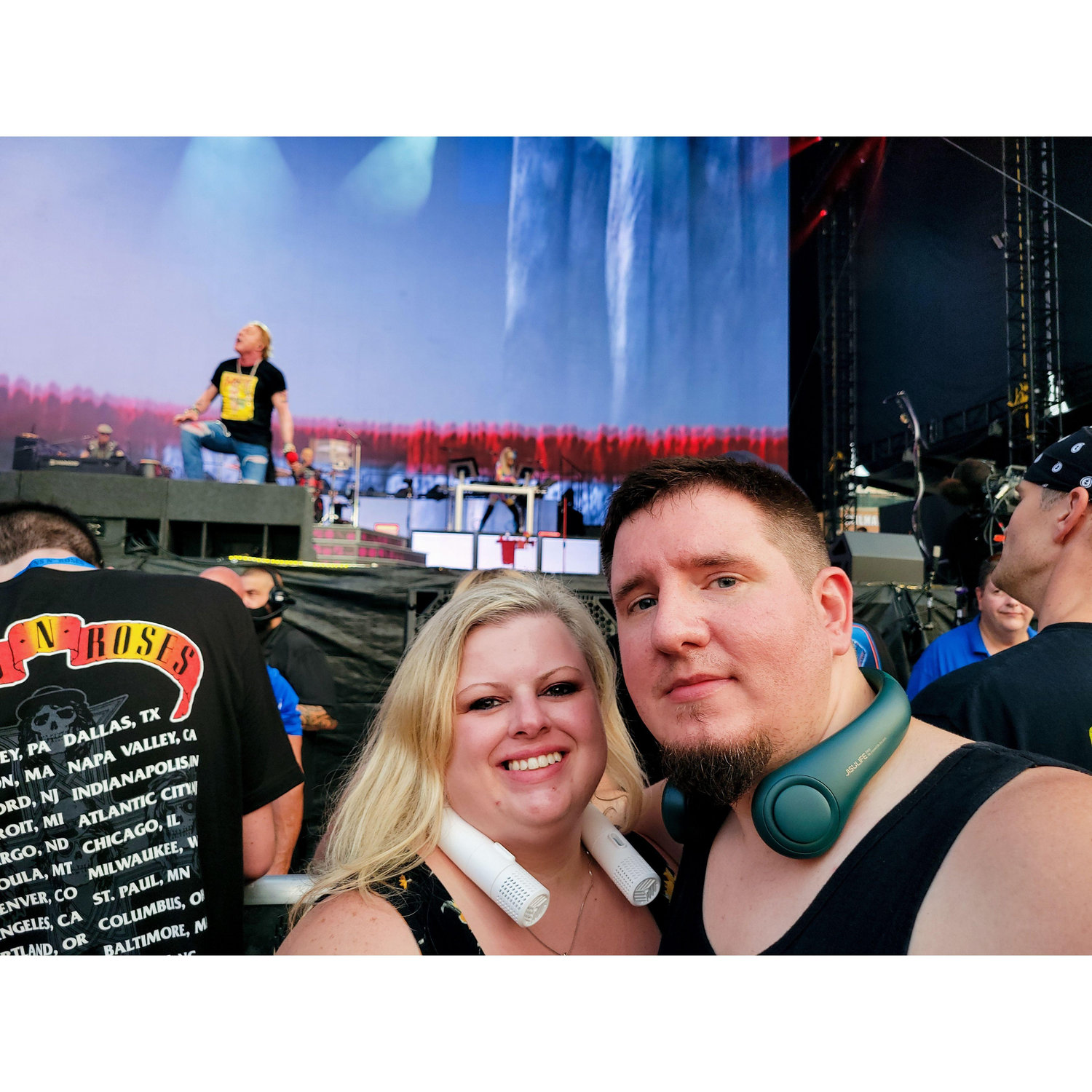 Front Row at Guns and Roses show, Comerica Park, Detroit MI!