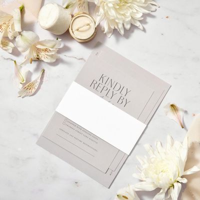 White Wedding Belly Band - Solid White