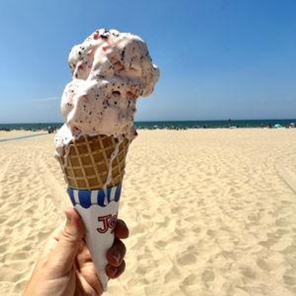 Ice cream after swimming
