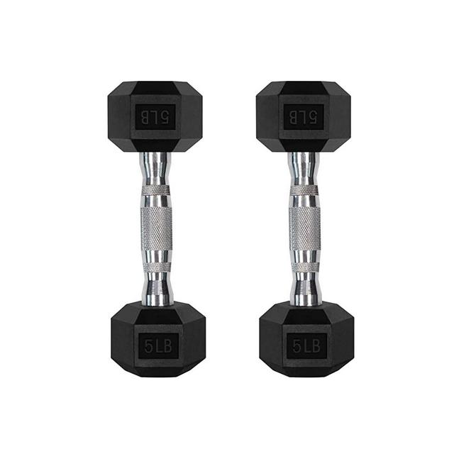 RitFit 5-300LBS Rubber Encased Hex Dumbbell Sets with Optional Rack for Home Gym, Coated Hand Weights for Strength Training, Workouts