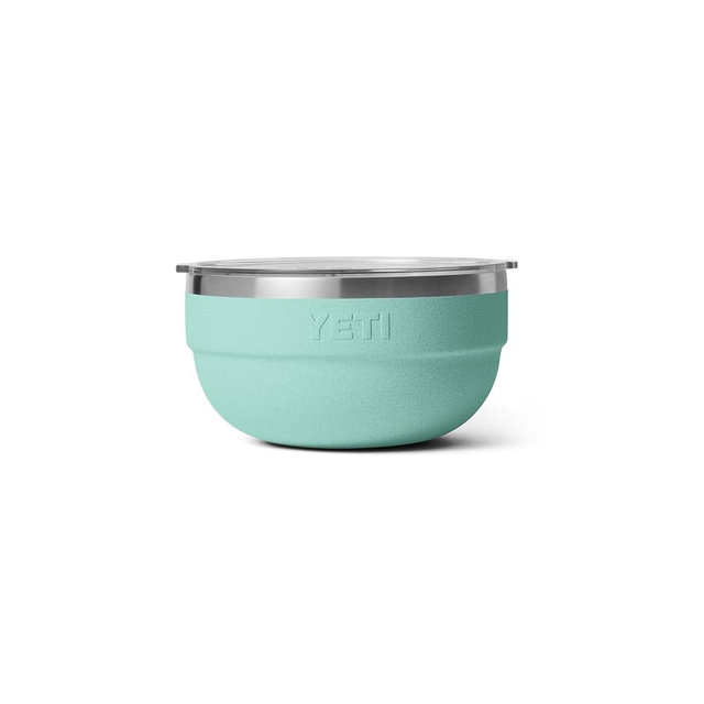 YETI Rambler Bowls, Vacuum Insulated, Stackable and Nestable Stainless Steel Bowl with Lid, 2 Quart, Sea Stone