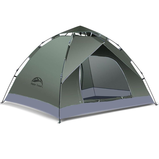 Happy Travel 1/2/3/4 Person Camping Tent, Instant Easy Pop Up Tents for Camping,Automatic Waterproof Family Camping Tent, Easy Set Up Tent,Portable Windproof Dome Tent for Camping Hiking & Traveling