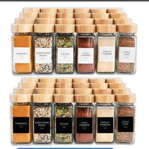 Glass Spice Jars Set