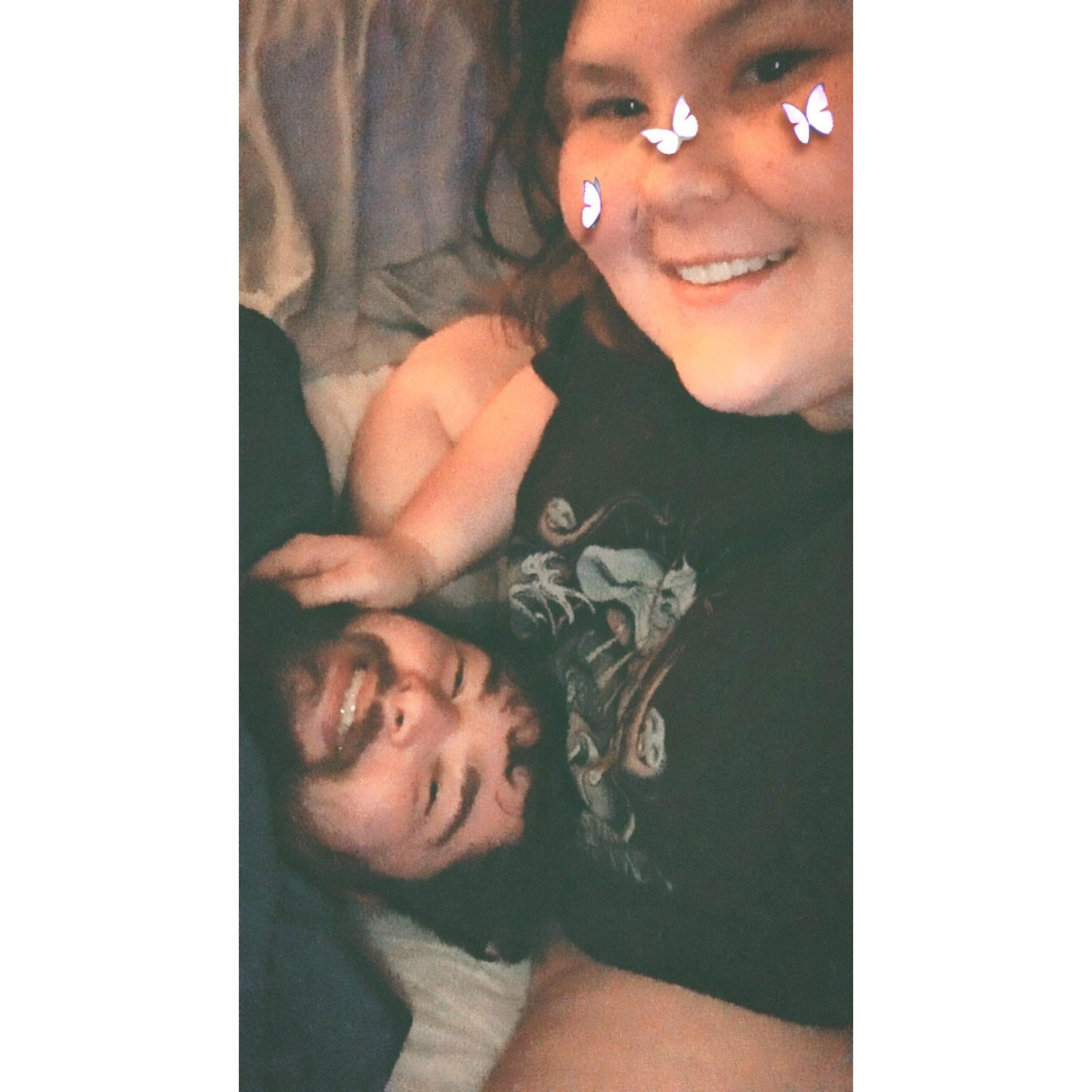 Our very first picture together from the first night I stayed at his house before he moved in.