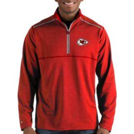 Antigua Men's Kansas City Chiefs Prodigy Quarter-Zip Red Pullover