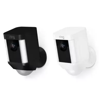 Ring Spotlight Battery Operated Security Camera in Black