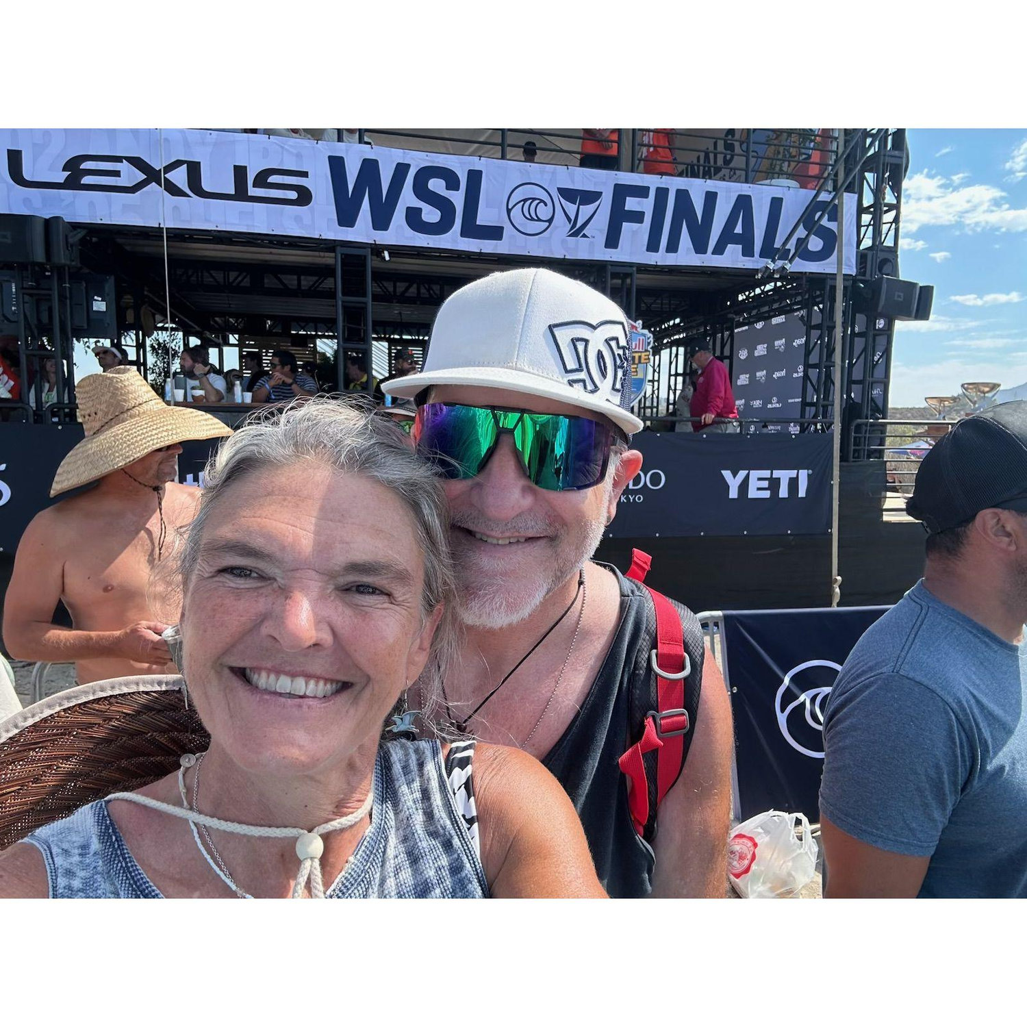 One of our early dates - WSL Surf Finals held in San Clemente, CA. Fun to be on the beach up close watching the best surf Trestles. Also right next to where Sharon's mom grew up in Oceanside, CA
