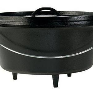 Lodge Seasoned Cast Iron Deep Camp Dutch Oven - 12 Inch/8 Quart