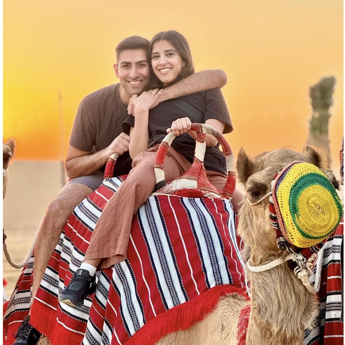 We went on a Sunset Desert experience in Dubai and got to ride a camel!