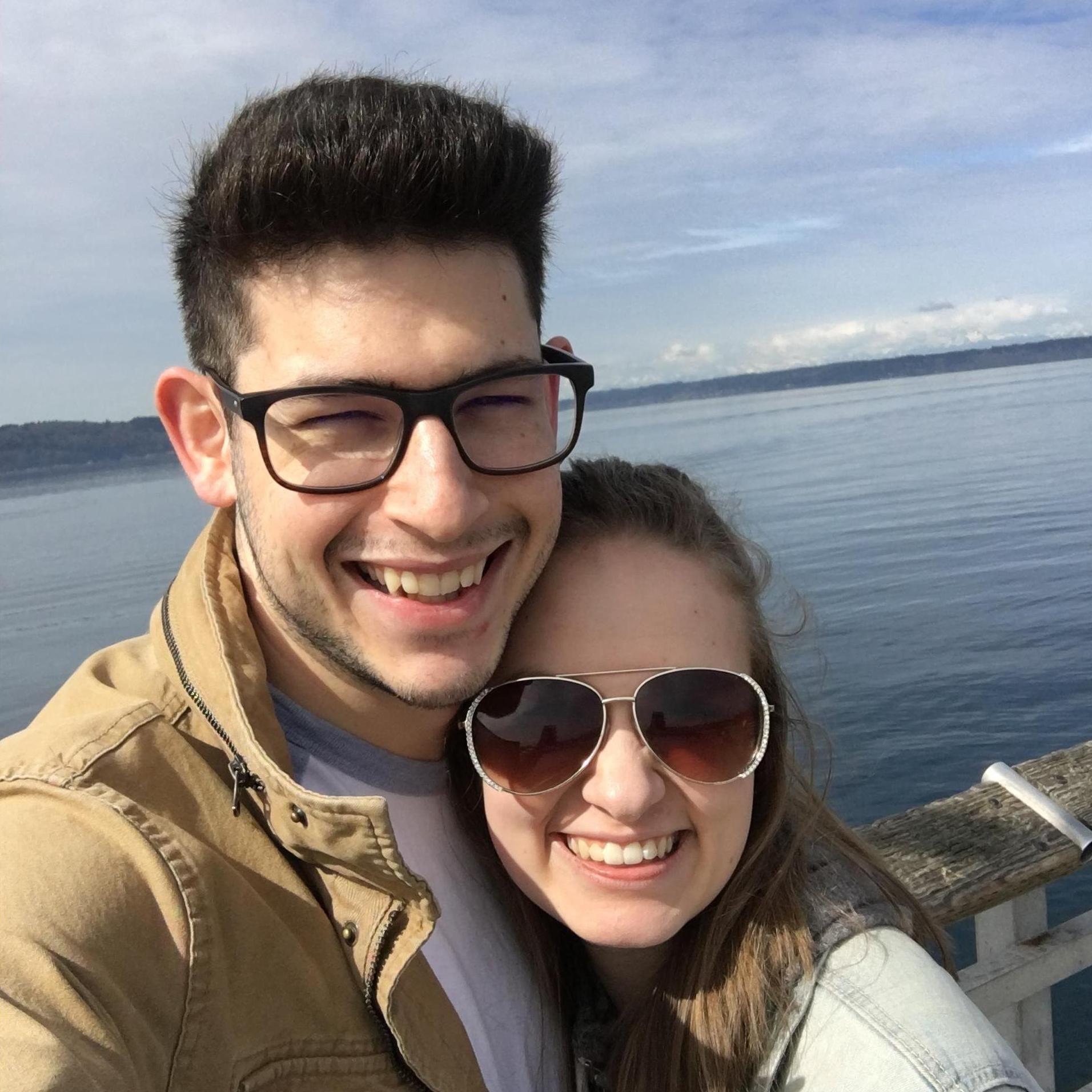 Enjoying the views from the Des Moines Pier