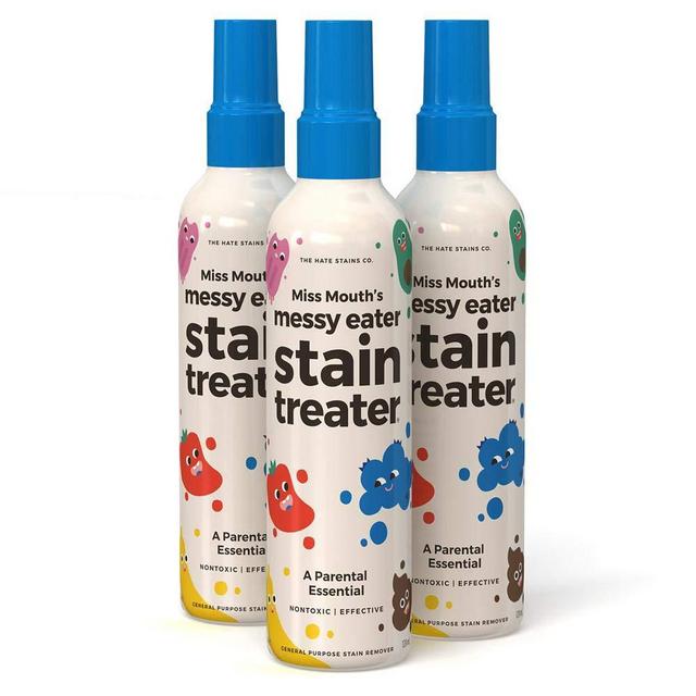 Miss Mouth’s Messy Eater Baby Stain Remover Spray Kids Stain Remover Non Toxic Stain Treater (120ml, 4 oz Spray Bottles) | 3 Pack