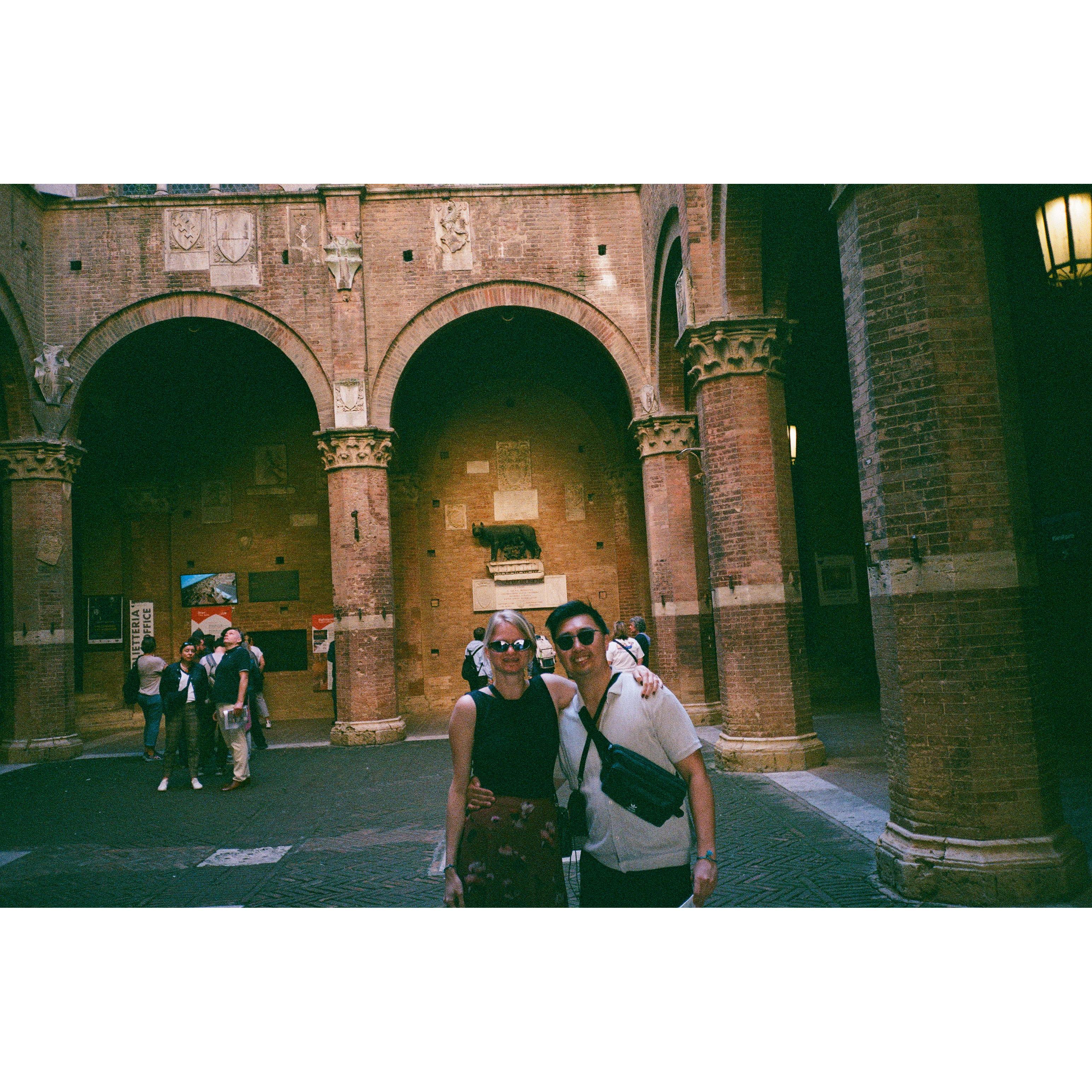 Us touring Siena! Which is 30 minutes from the venue