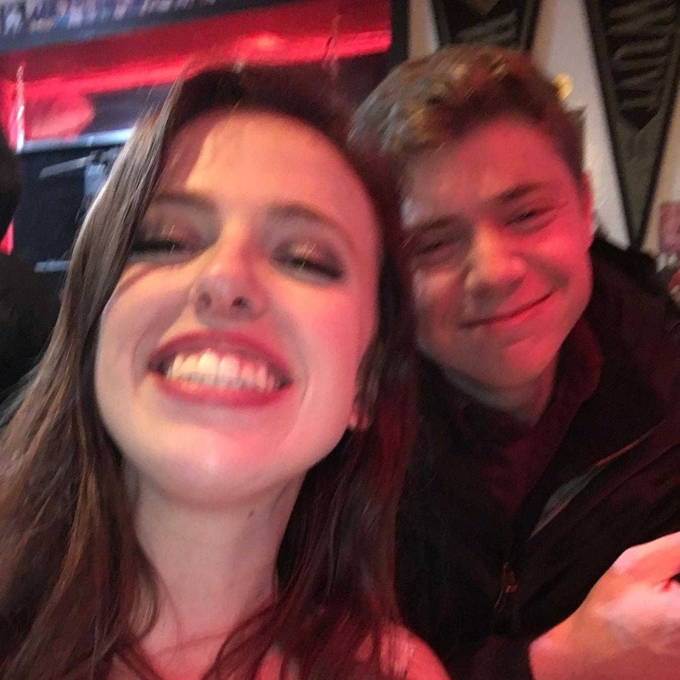 Still before we were dating! March 3!
Very first photo of Zach in Kat’s phone. Drunken shenanigans was winding down at Benny’s, leading to Megan and Zach taking Kat's phone when she wasn’t looking.