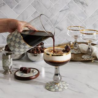 Sterling Check Coupe Glass