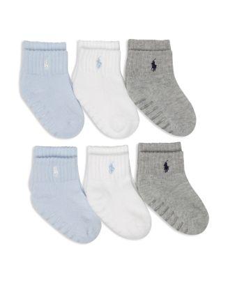 Ralph Lauren Boys' Quarter Socks, 6 Pack - Baby