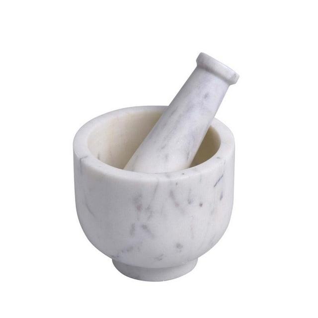 Small White Marble Mortar & Pestle