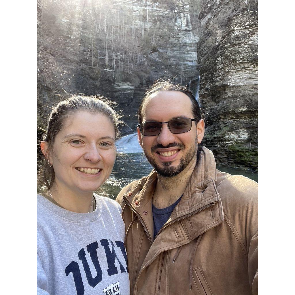 Hiking through Treman State Park in Ithaca, NY.