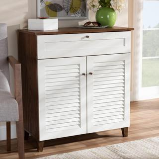 Coolidge Contemporary 4-Shelf Shoe Cabinet with Drawer