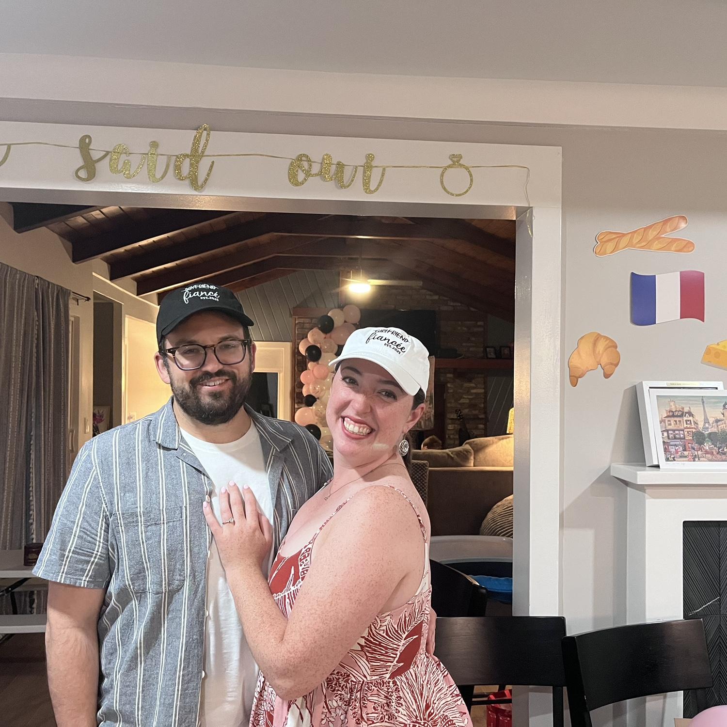 Surprise engagement party hosted by Matron of Honor, Kelly