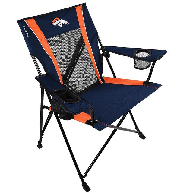 Kijaro Sports Fan Folding Chair, 26" L x 35.5" W x 37" H, Denver Broncos