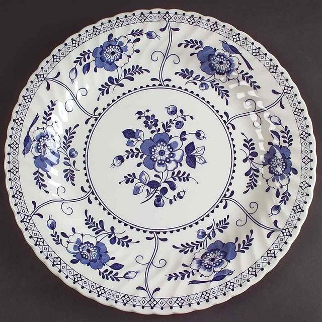 12" Chop Plate/Round Platter Indies Blue by Johnson Brothers