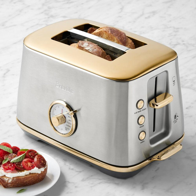 Breville Toast Select™ Luxe 2-Slice Toaster, Stainless Steel & Brass