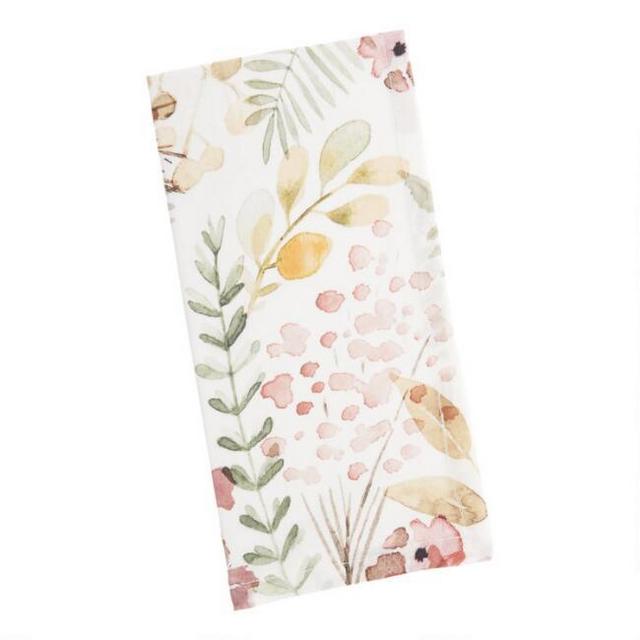 Green and Pink Fall Field Napkins Set of 4