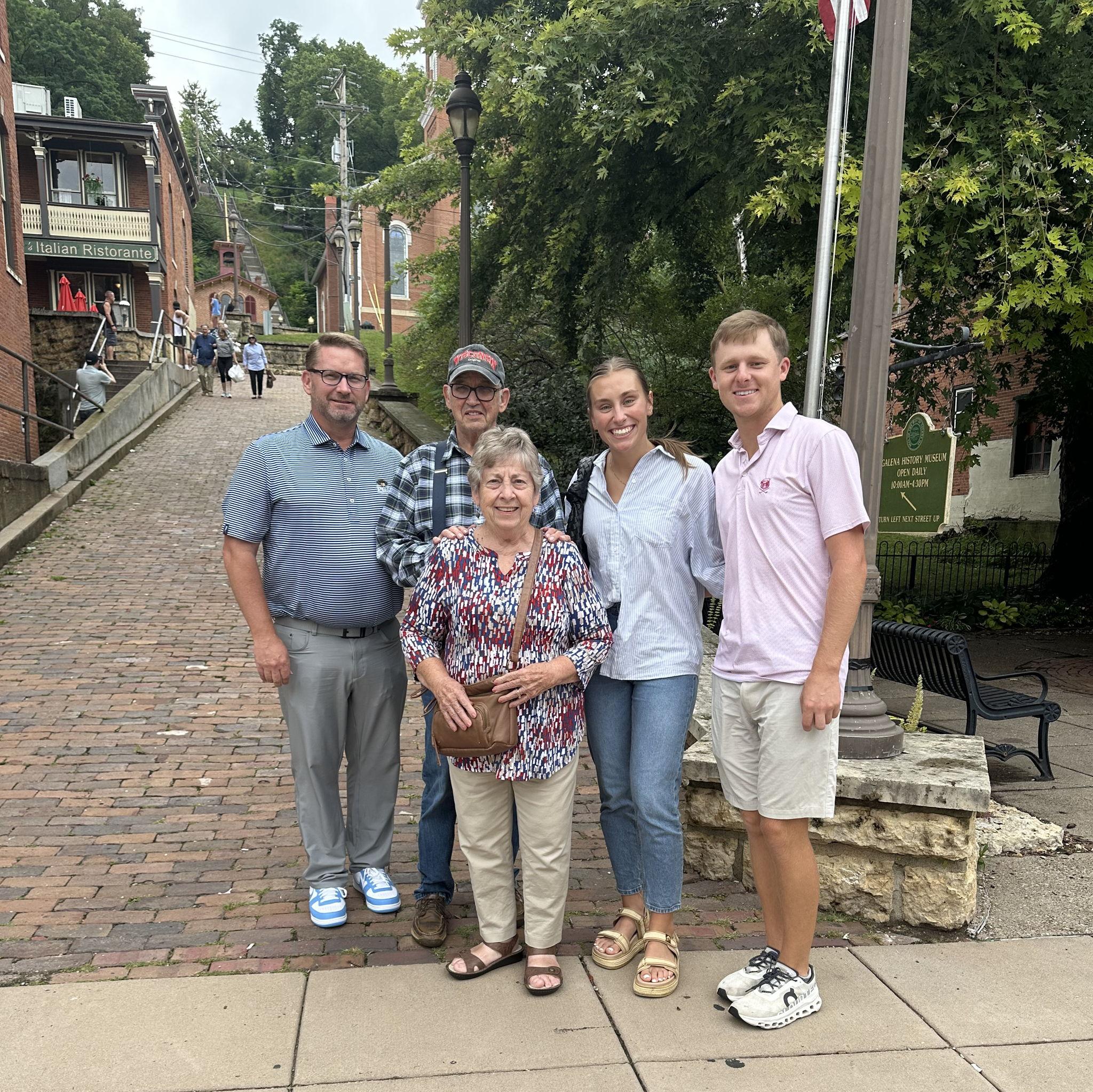 Ever since my 17th birthday my grandparents and I get lunch at Vinnie's in Galena, IL. Benton gets to join the fun now!