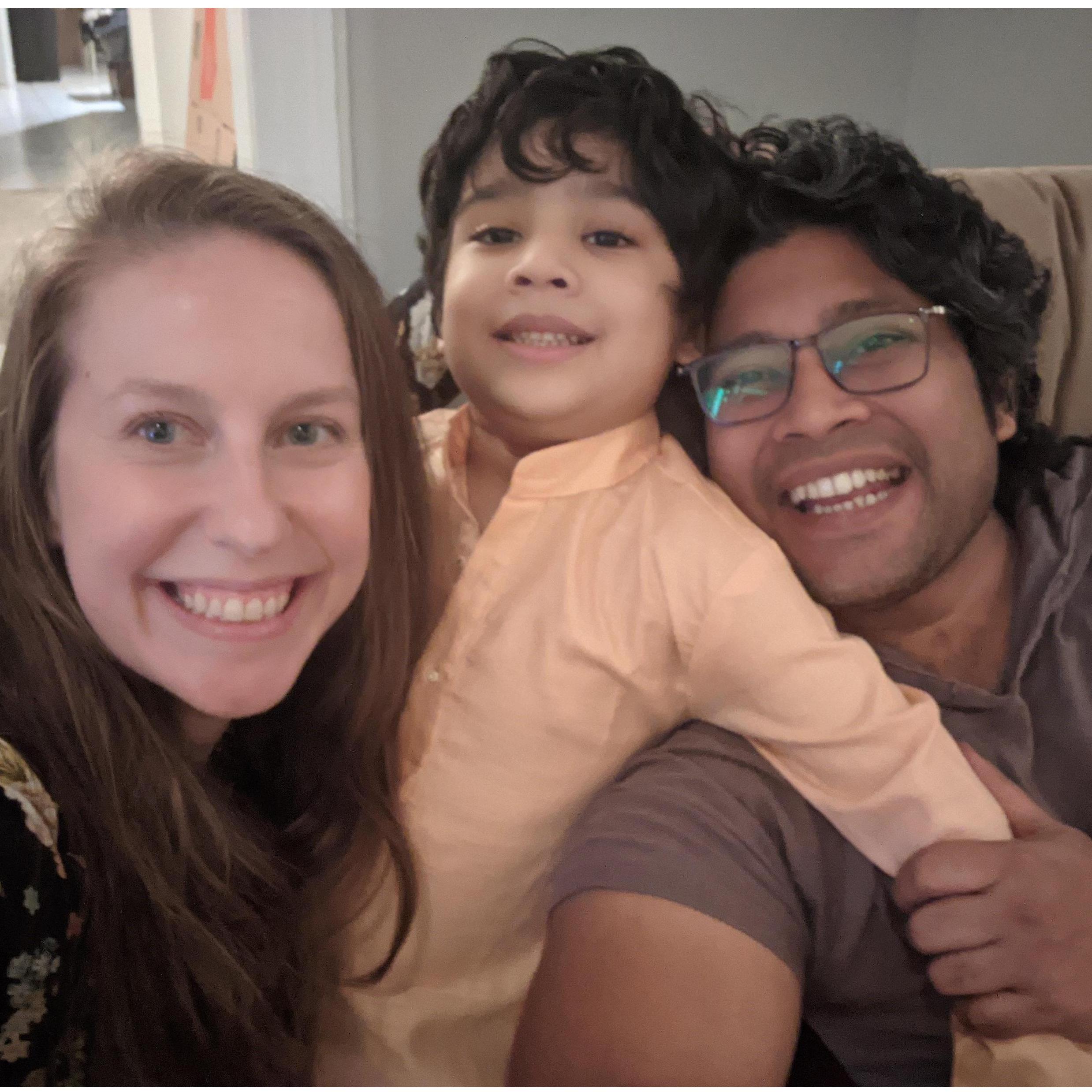 At our old house in NJ with Jishu!