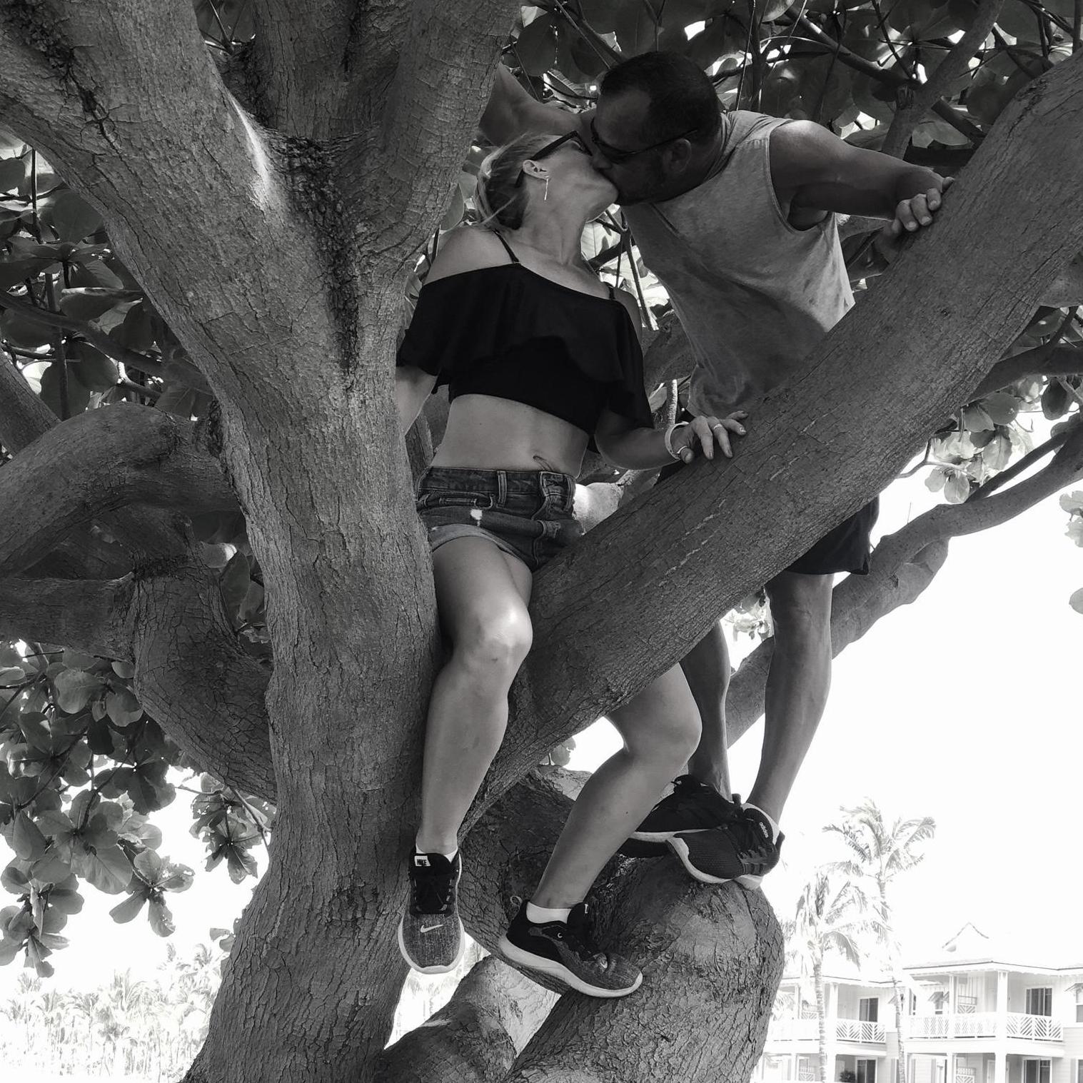 Climbing trees in Hawaii