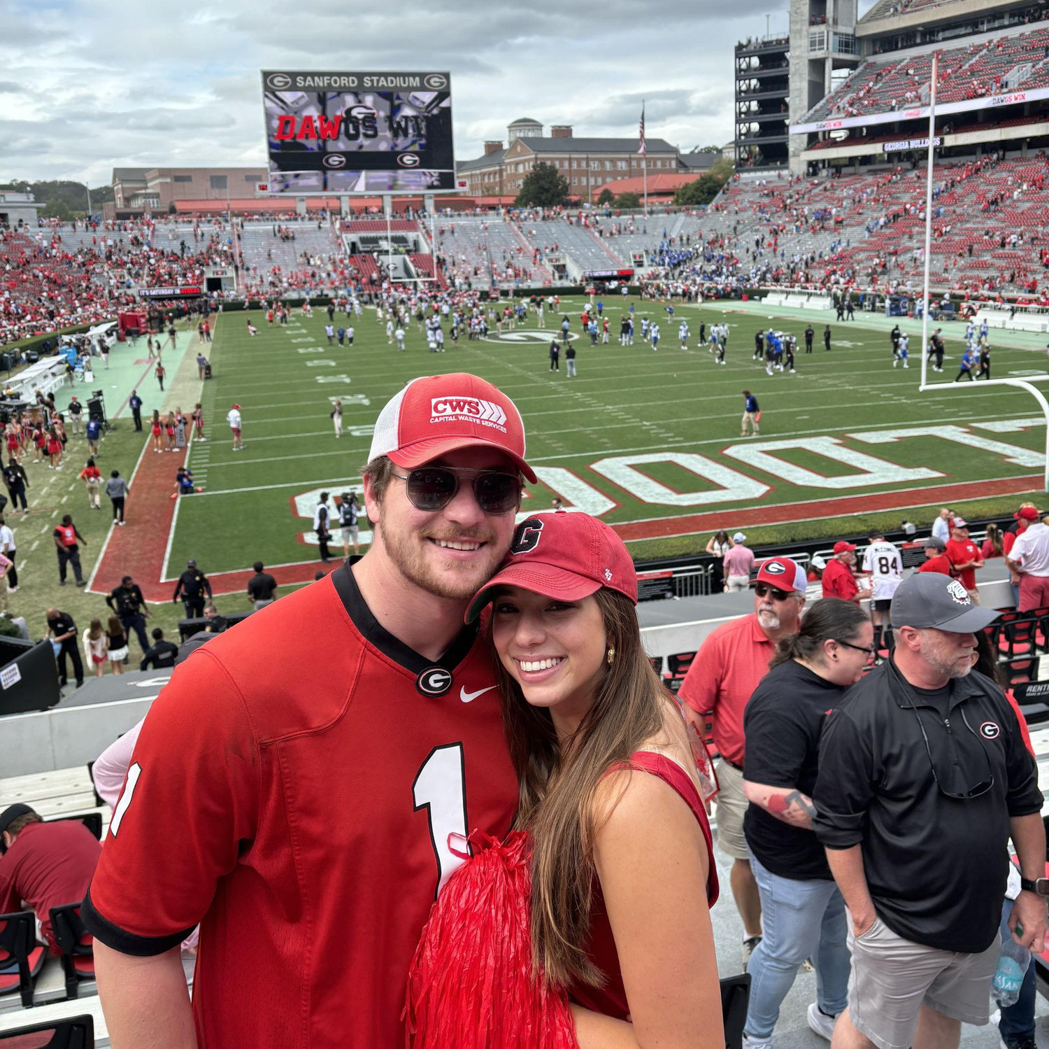 Anna's first (of many!) game between the hedges.