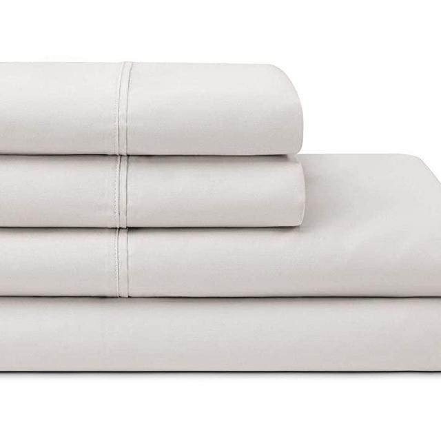 Sleepletics Celliant Performance Bed Sheets, Luxury Style, Soft, Breathable, Cool, Wrinkle & Fade Resistant, Promotes Better Sleep (Light Grey, Queen 12” Pocket Depth)