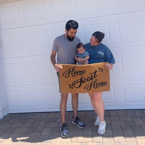 The day we closed on our first home!