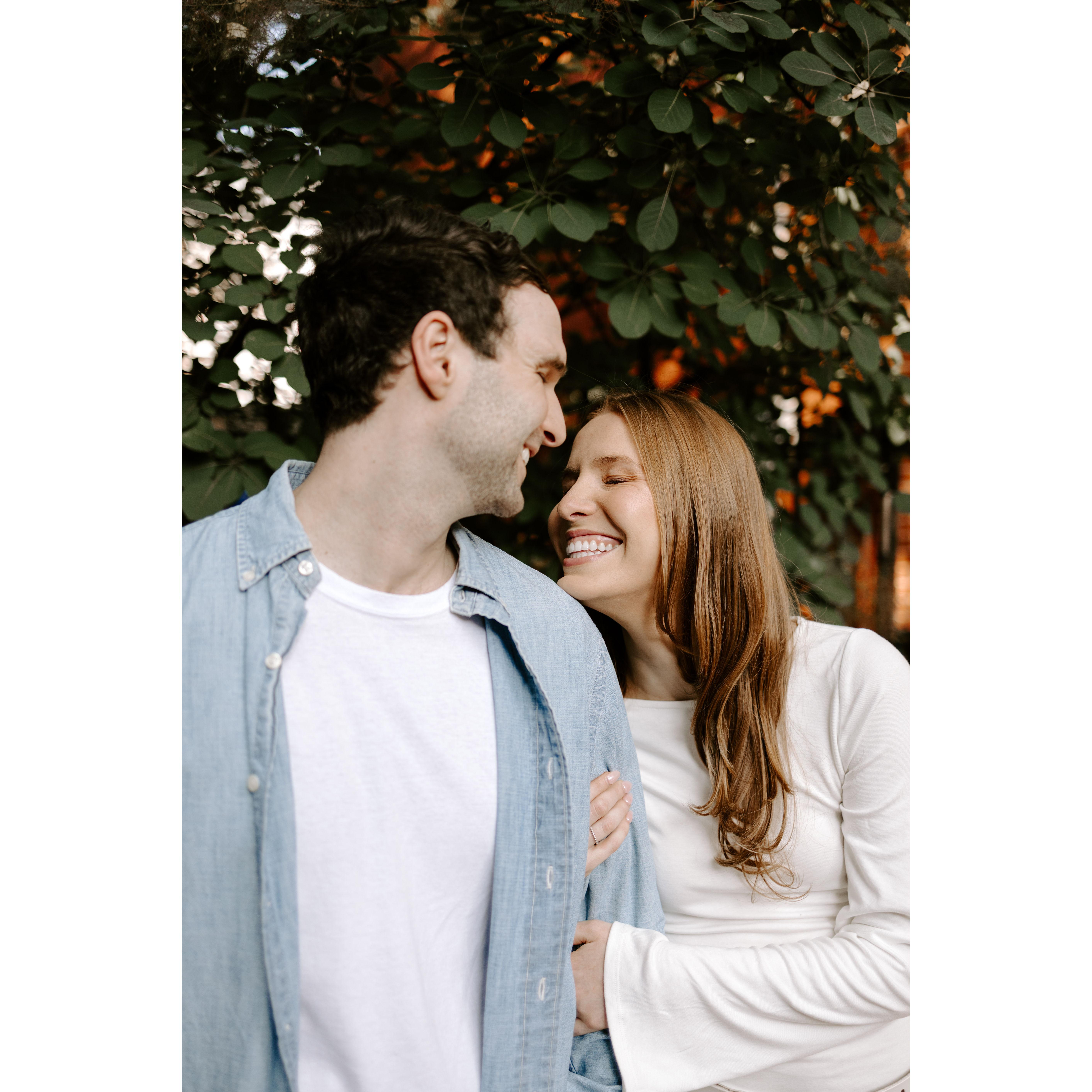 June 10th, 2025: Engagement Photos! We met our photographer and took photos in Allegheny Commons West Park.