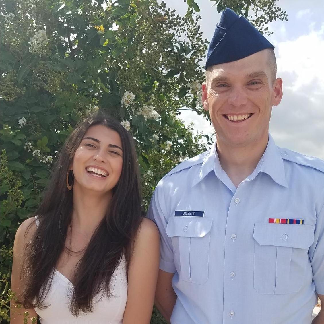 Visiting Steven at his graduation. We weren't allowed to hold hands, hug, or show any type physical affection for one another while he was in uniform.