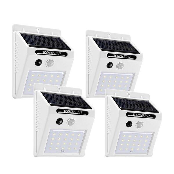 2-Watt LED Solar Power Outdoor Security Wall Pack with Motion Sensor (pack of 4) (Set of 4)