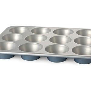 Nordic Ware Brilliant™ Colorful Bakeware 12 Cavity Muffin Pan, Nonstick made without PFAS or PTFE for safe cooking; Reinforced steel rim prevents warping