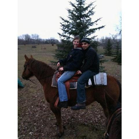 Got Jon to ride a horse