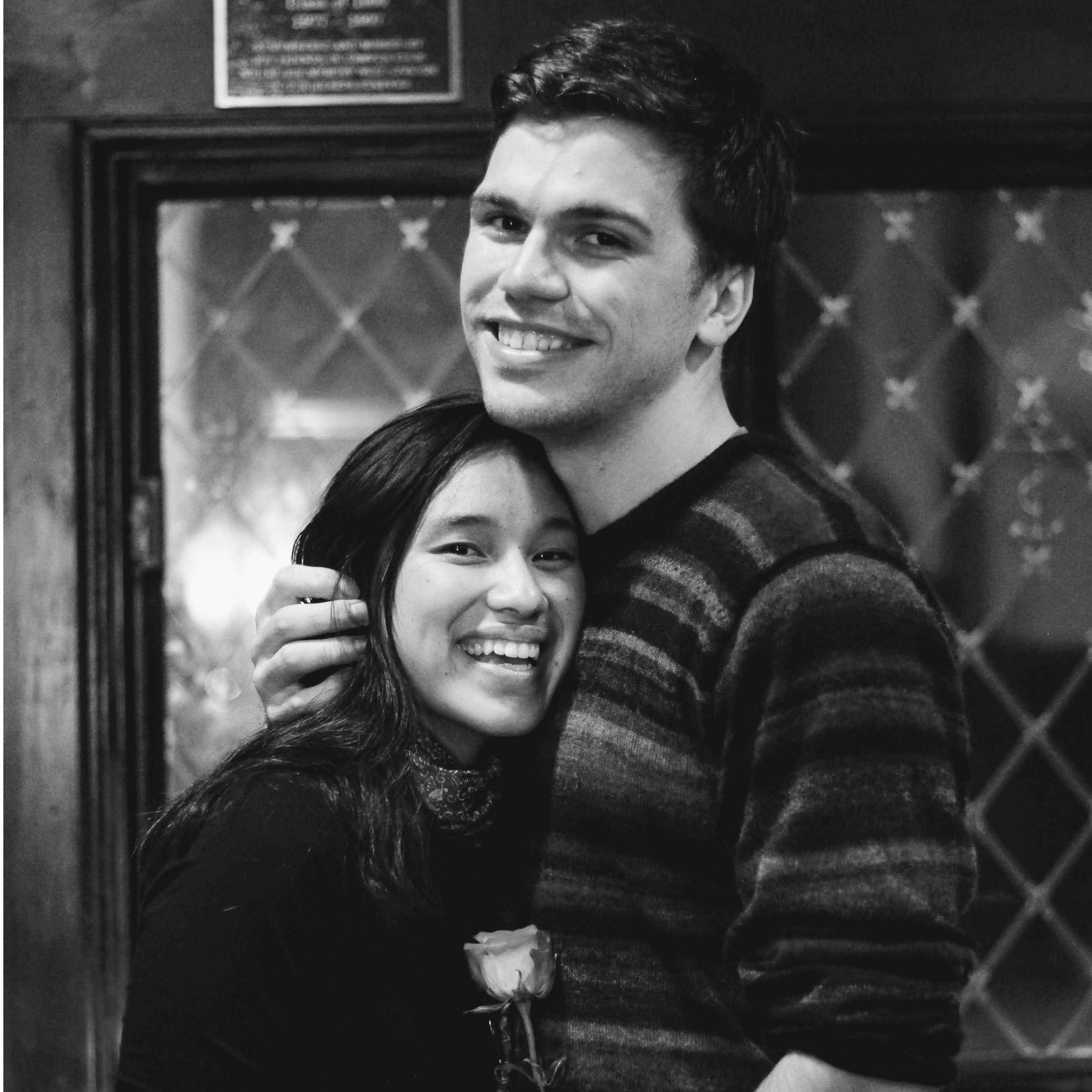 Ben & Andie mutually proposed to each other on November 10, 2018 during a birthday party for Andie in Princeton, surprising friends who were there.